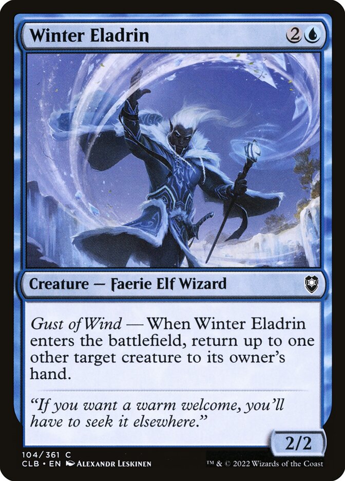 Card Scan of Winter Eladrin | CLB