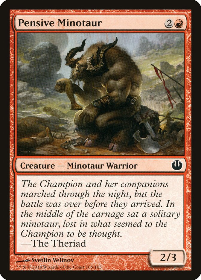 Card Scan of Pensive Minotaur | JOU