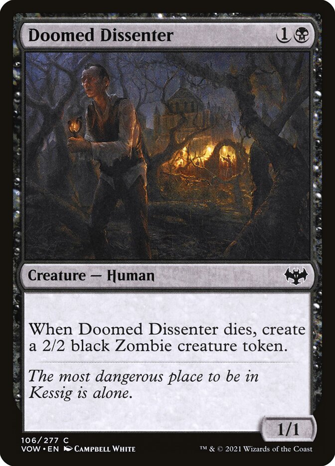 Card Scan of Doomed Dissenter | VOW