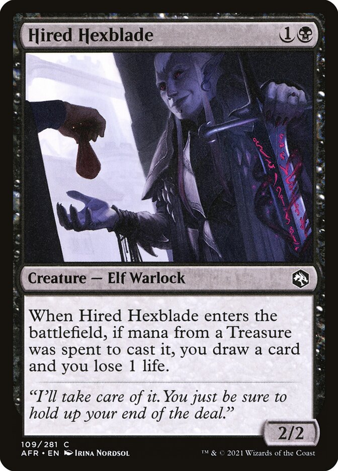 Card Scan of Hired Hexblade | AFR