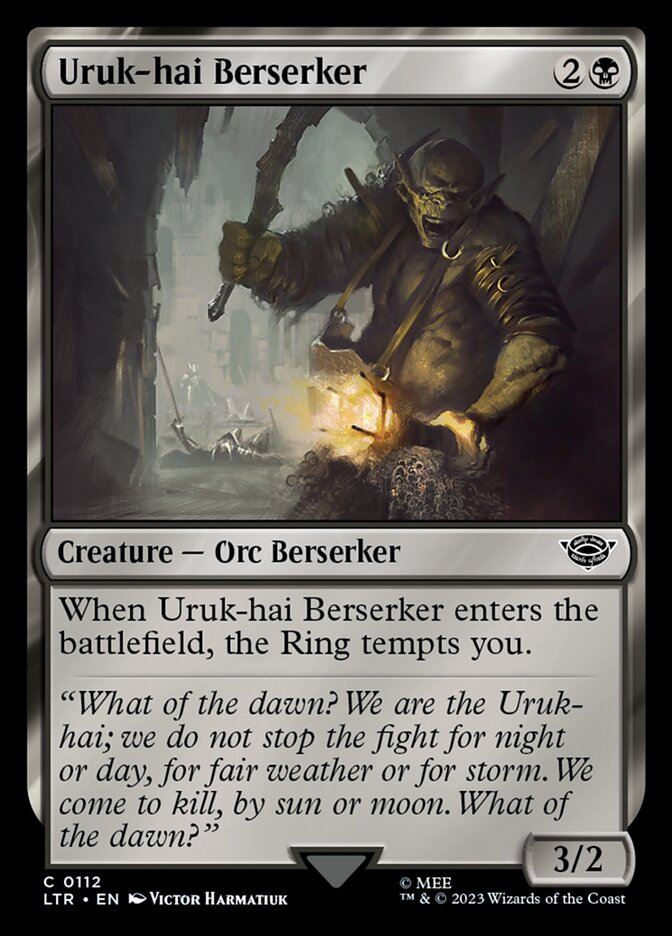 Card Scan of Uruk-hai Berserker | LTR