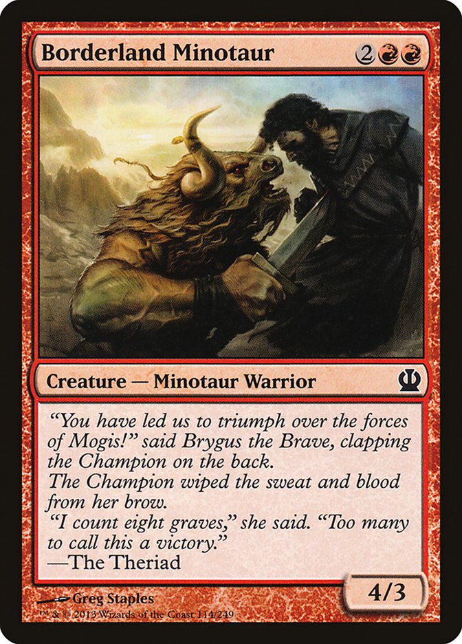 Card Scan of Borderland Minotaur | THS