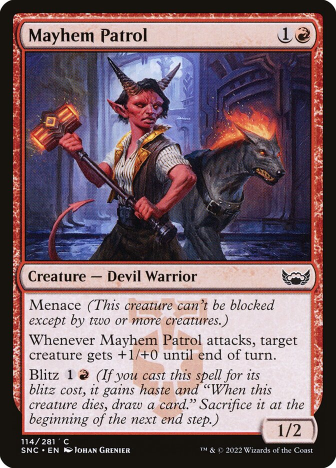 Card Scan of Mayhem Patrol | SNC