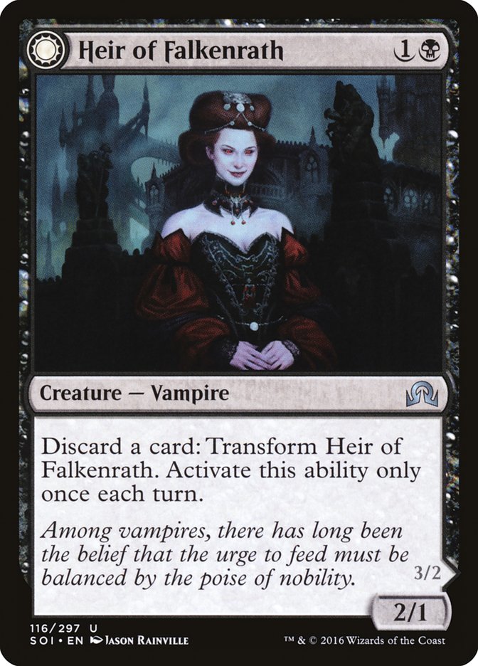 Card Scan of Heir of Falkenrath // Heir to the Night | SOI
