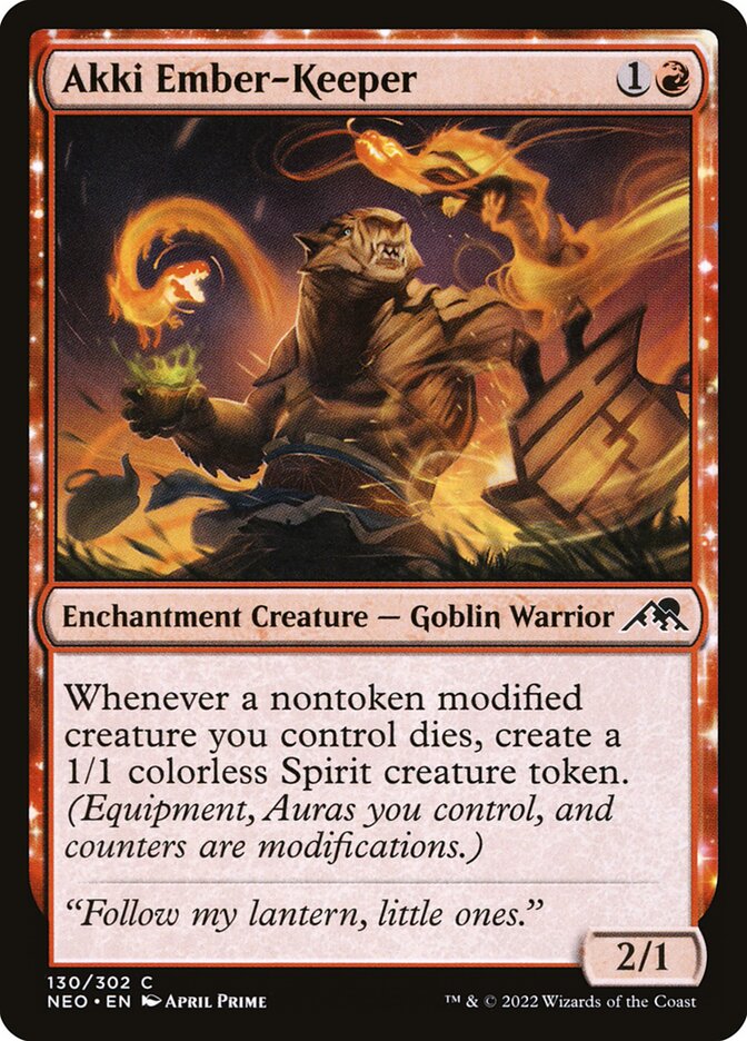 Card Scan of Akki Ember-Keeper | NEO