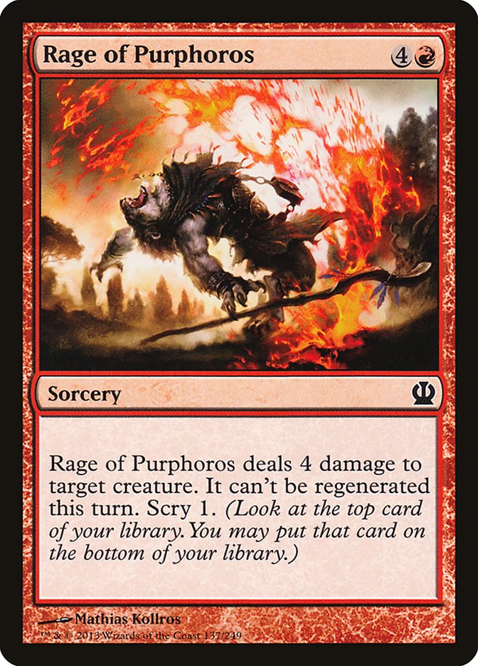 Card Scan of Rage of Purphoros | THS