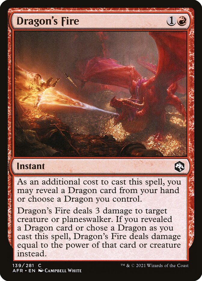 Card Scan of Dragon's Fire | AFR
