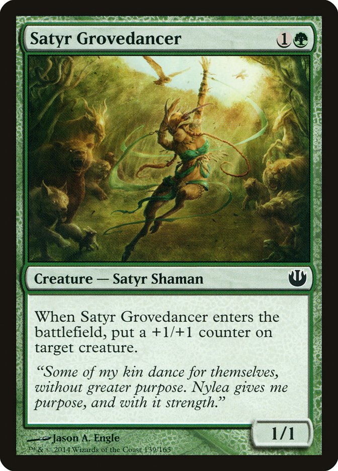 Card Scan of Satyr Grovedancer | JOU