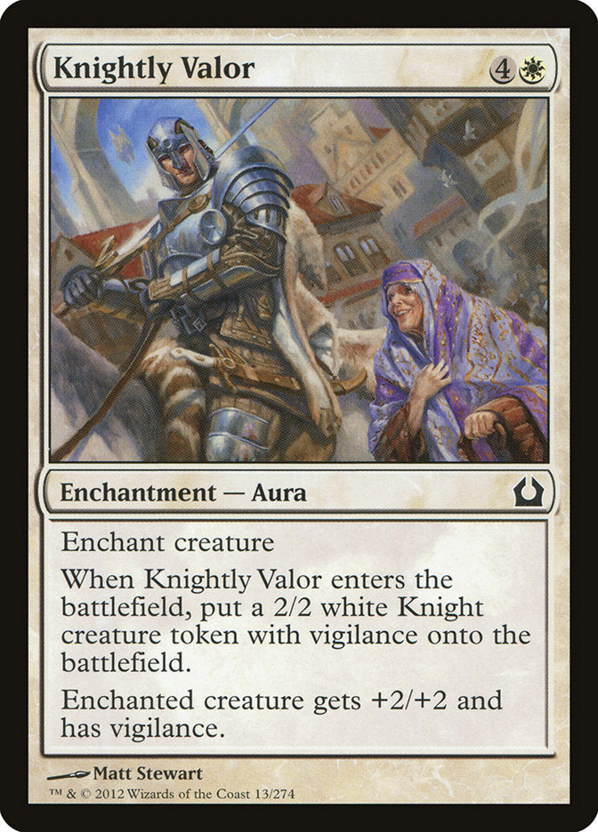 Card Scan of Knightly Valor | RTR
