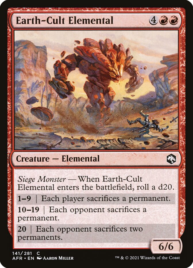 Card Scan of Earth-Cult Elemental | AFR
