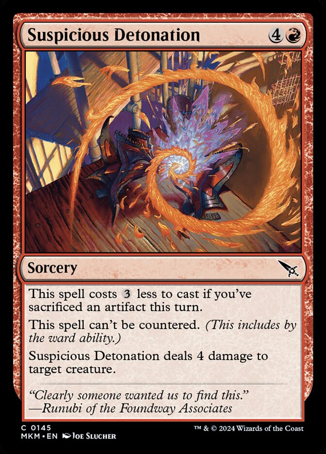Card Scan of Suspicious Detonation | MKM