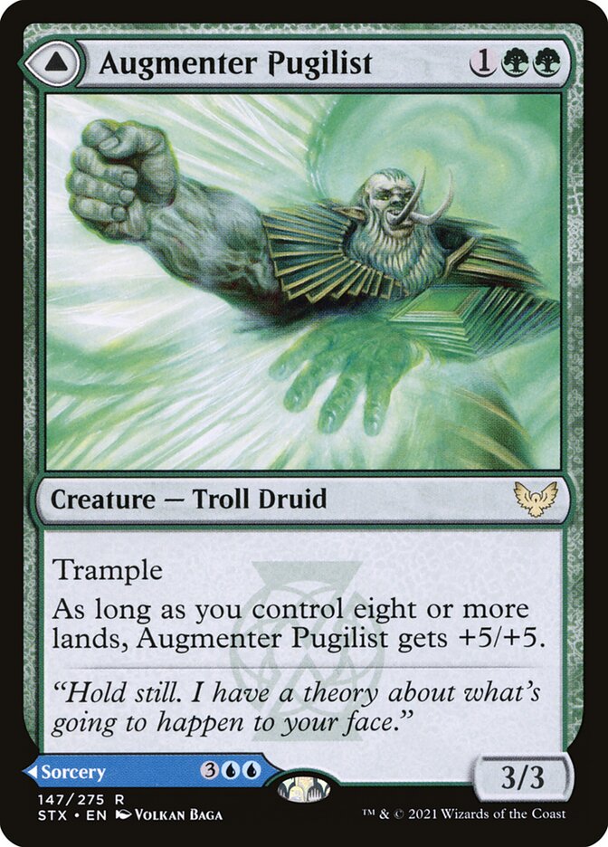 Card Scan of Augmenter Pugilist // Echoing Equation | STX