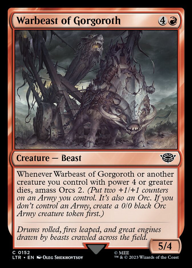 Card Scan of Warbeast of Gorgoroth | LTR