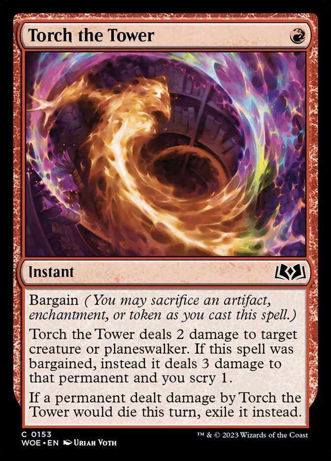Card Scan of Torch the Tower | WOE