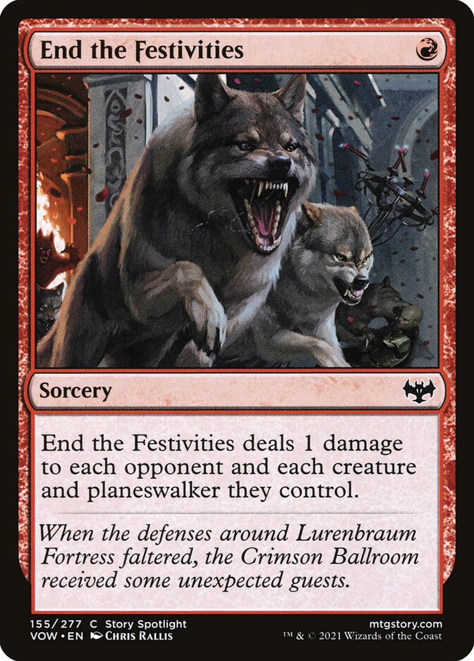 Card Scan of End the Festivities | VOW