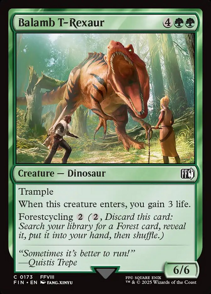 Card Scan of Balamb T-Rexaur | FIN