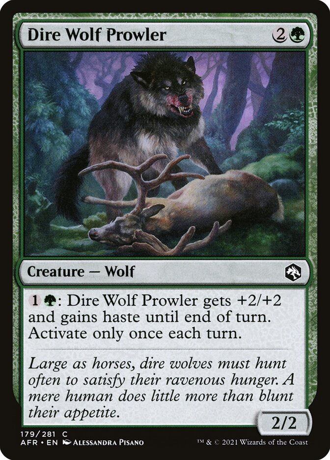Card Scan of Dire Wolf Prowler | AFR