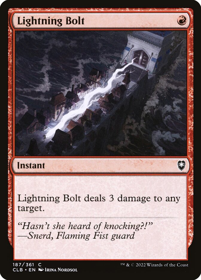 Card Scan of Lightning Bolt | CLB