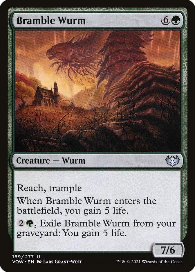 Card Scan of Bramble Wurm | VOW
