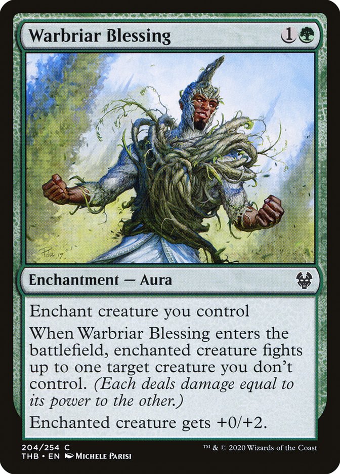 Card Scan of Warbriar Blessing | THB