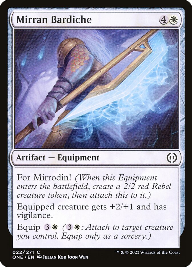 Card Scan of Mirran Bardiche | ONE