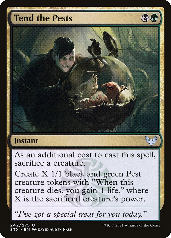 Card Scan of Tend the Pests | STX