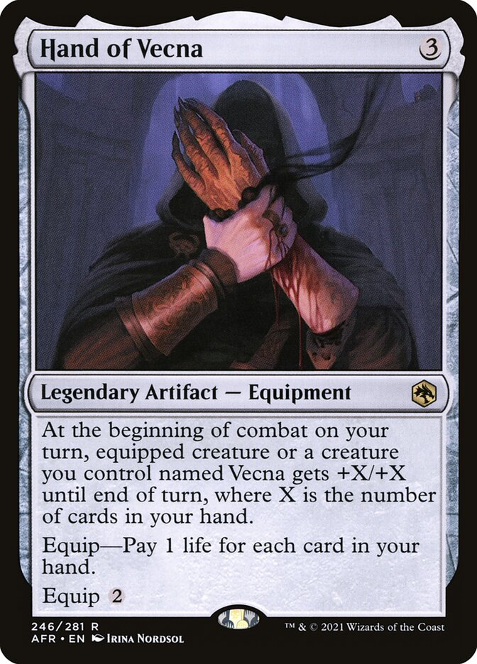 Card Scan of Hand of Vecna | AFR