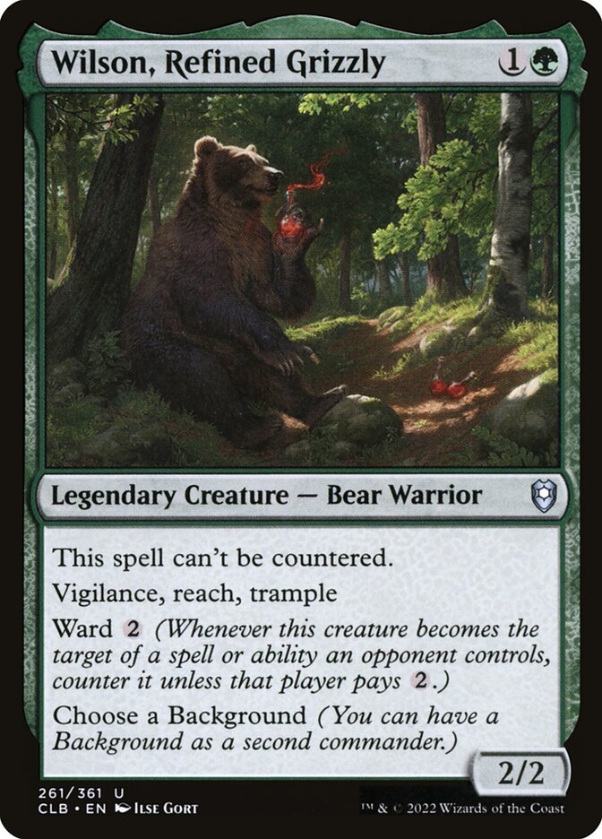 Card Scan of Wilson, Refined Grizzly | CLB