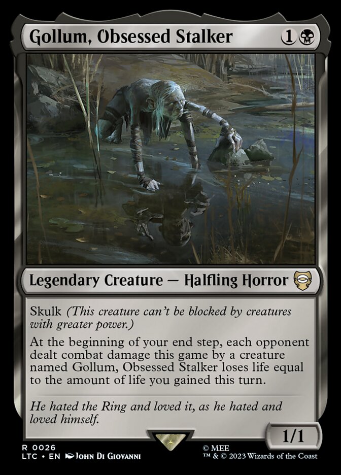 Card Scan of Gollum, Obsessed Stalker | LTC