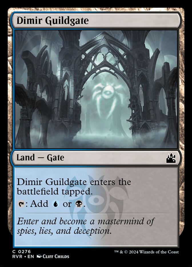 Card Scan of Dimir Guildgate | RVR