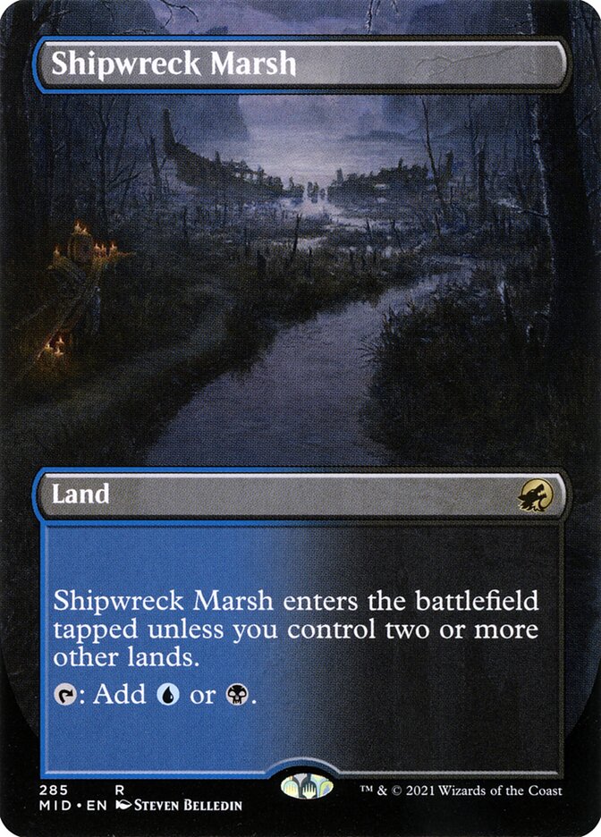 Card Scan of Shipwreck Marsh | MID (Alternate Art Borderless)