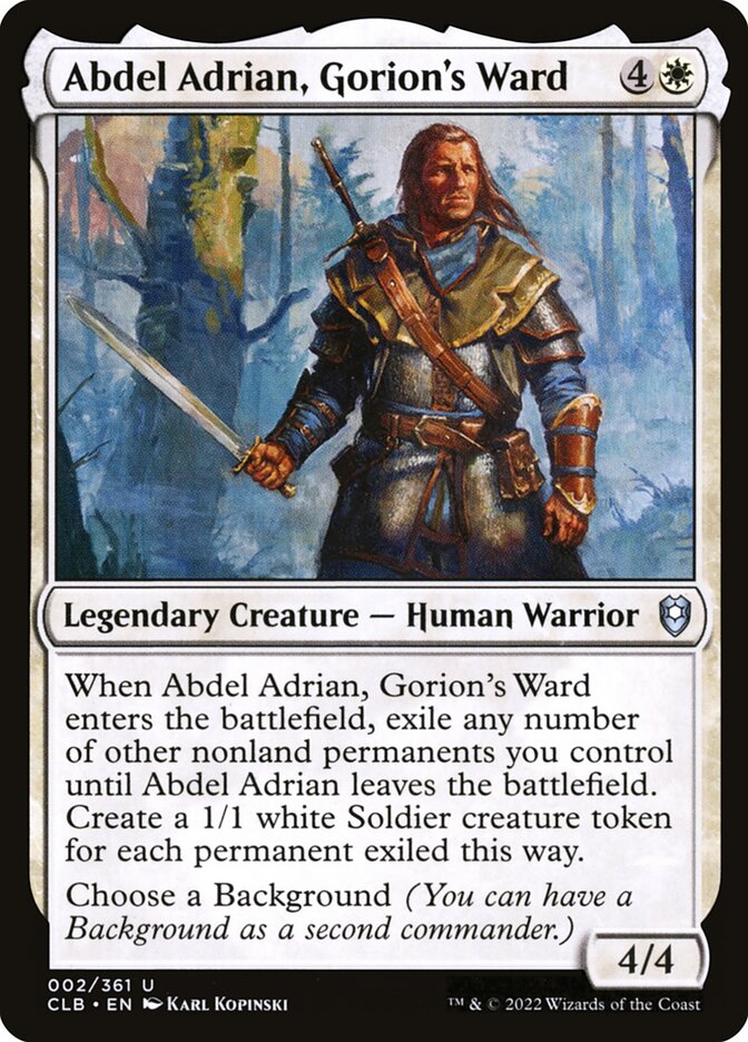 Card Scan of Abdel Adrian, Gorion's Ward | CLB