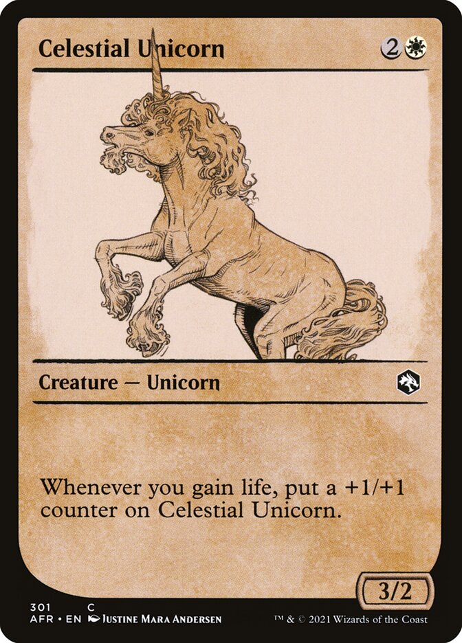 Card Scan of Celestial Unicorn | AFR (Rulebook Art Showcase)