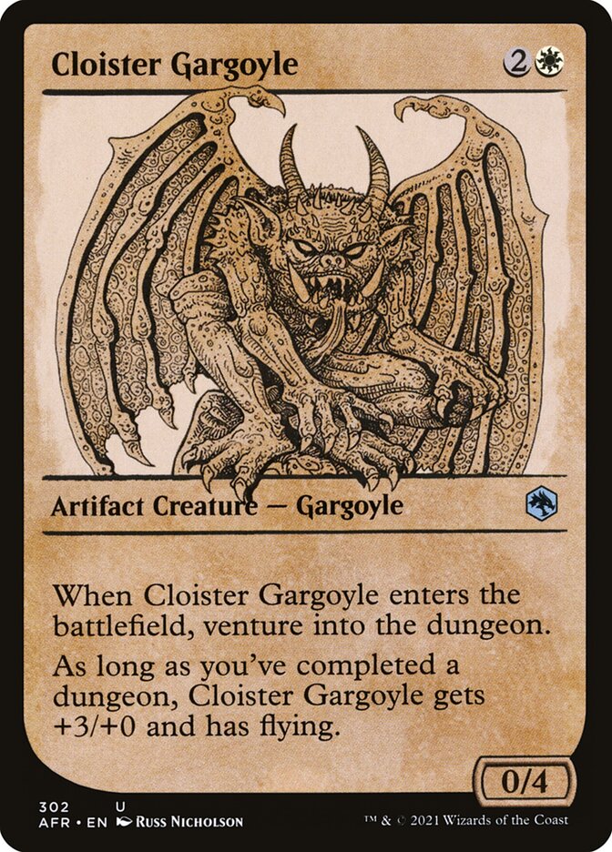 Card Scan of Cloister Gargoyle | AFR (Rulebook Art Showcase)