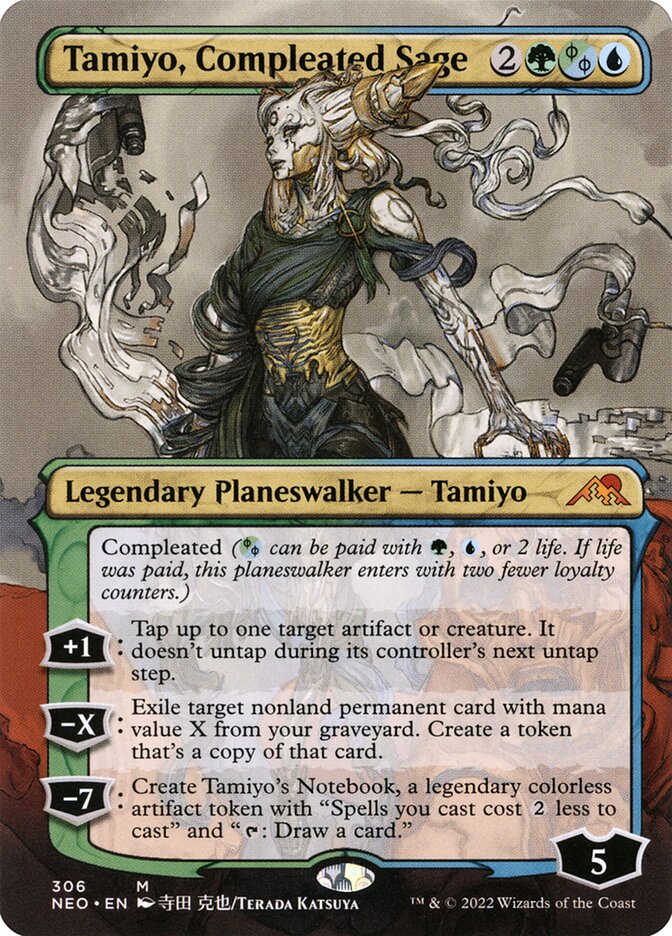 Tamiyo, Compleated Sage | NEO (Borderless Planeswalker)