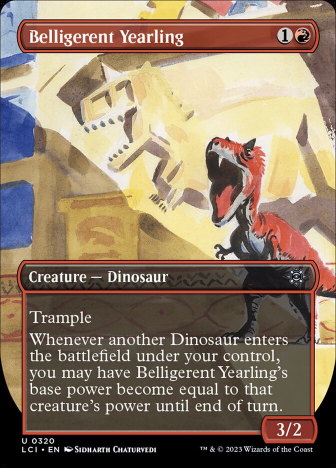 Card Scan of Belligerent Yearling | LCI (Classic Dinos)