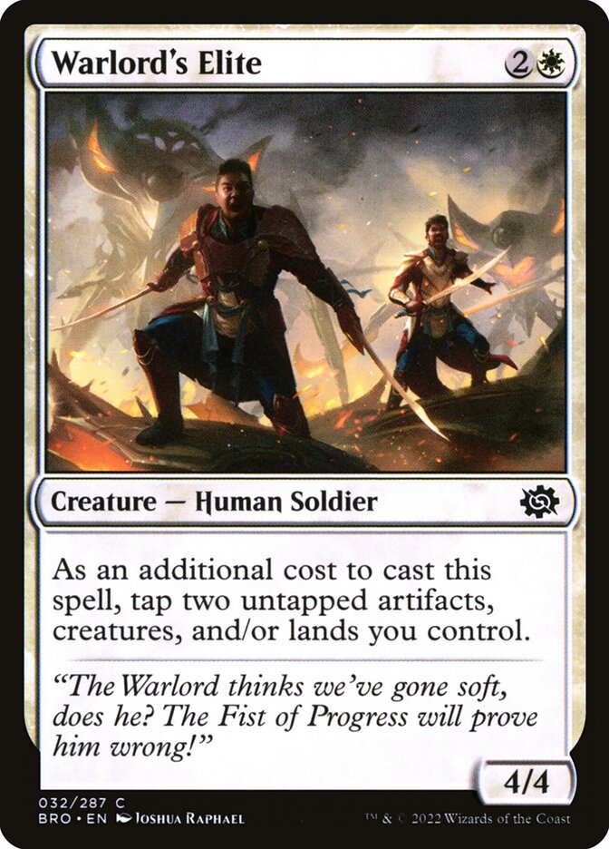 Card Scan of Warlord's Elite | BRO