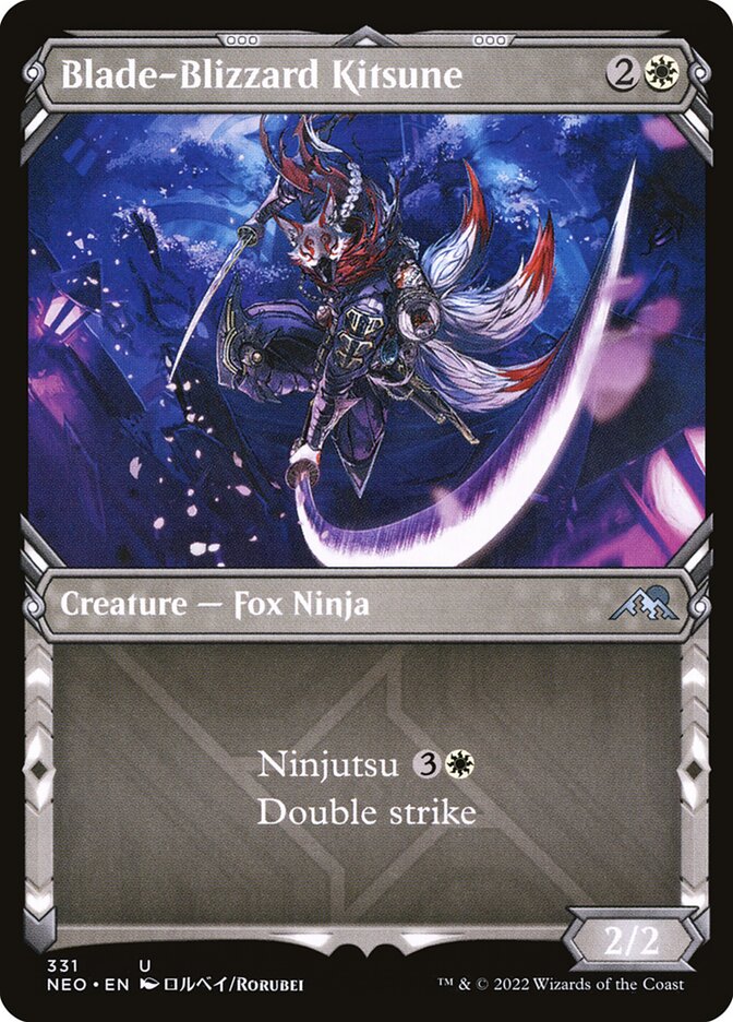 Card Scan of Blade-Blizzard Kitsune | NEO (Ninja Showcase)