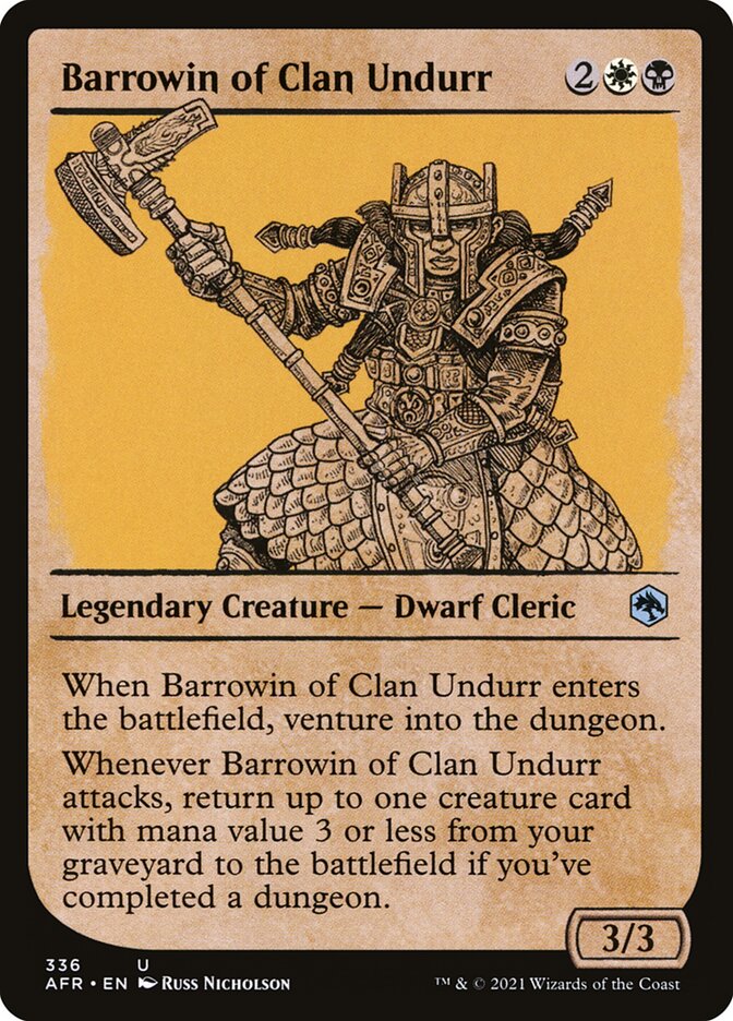 Card Scan of Barrowin of Clan Undurr | AFR (Rulebook Art Showcase)