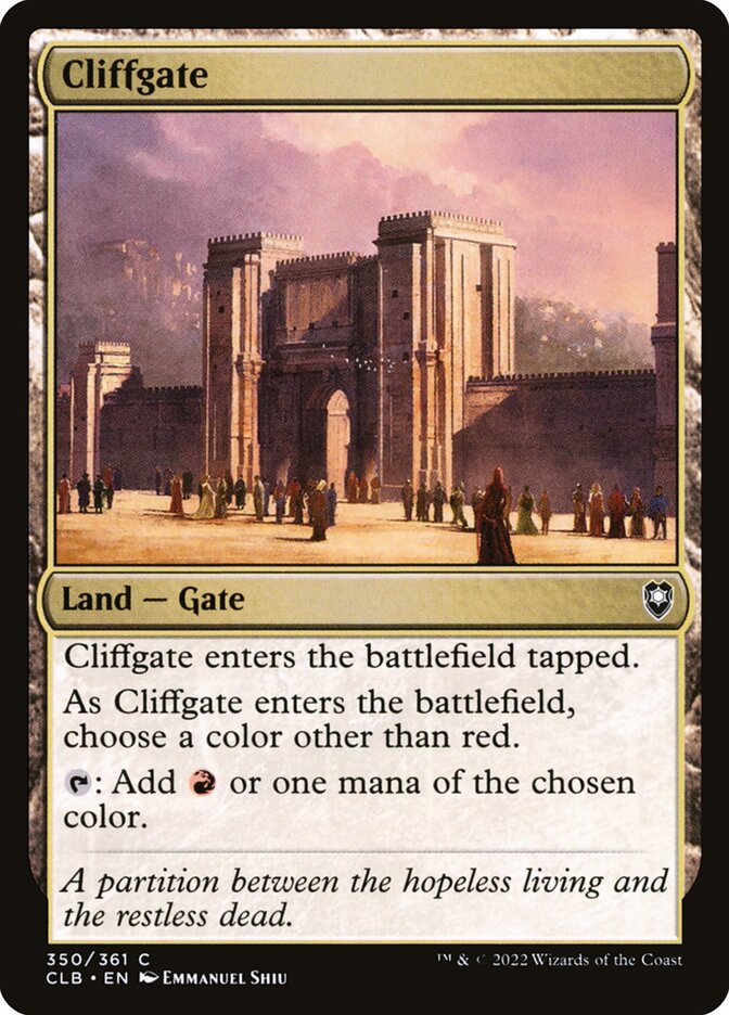 Card Scan of Cliffgate | CLB