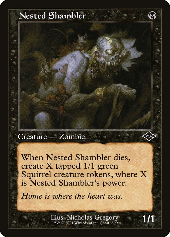 Card Scan of Nested Shambler | MH2 (Old-Frame Retro)