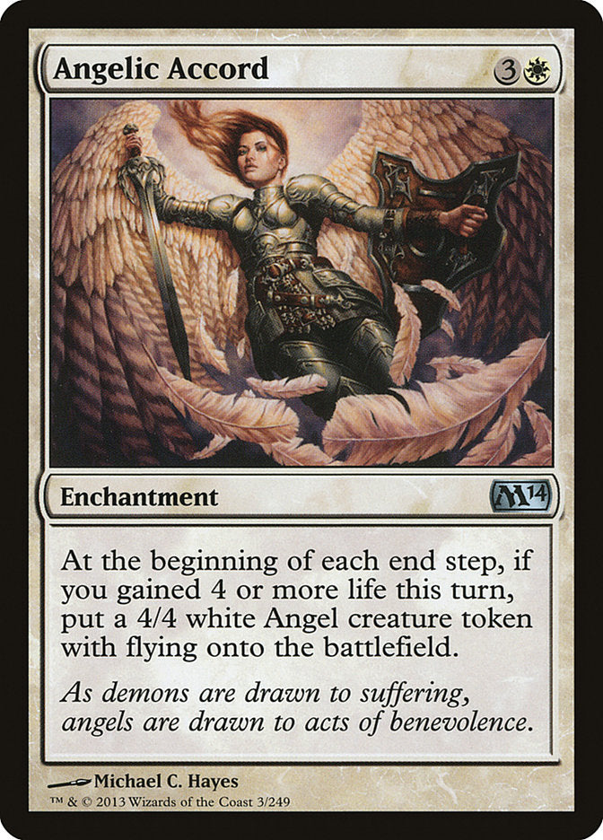 Card Scan of Angelic Accord | M14