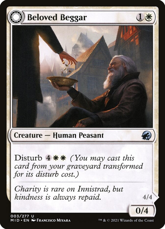 Card Scan of Beloved Beggar // Generous Soul | MID
