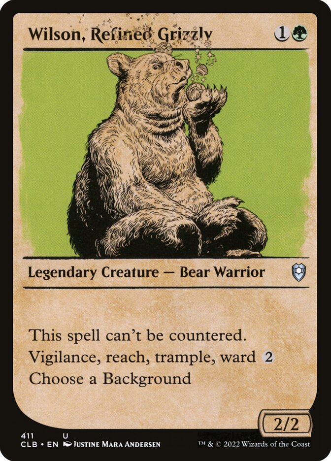 Card Scan of Wilson, Refined Grizzly | CLB (Showcase)