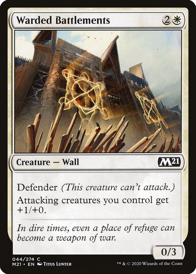 Card Scan of Warded Battlements | M21
