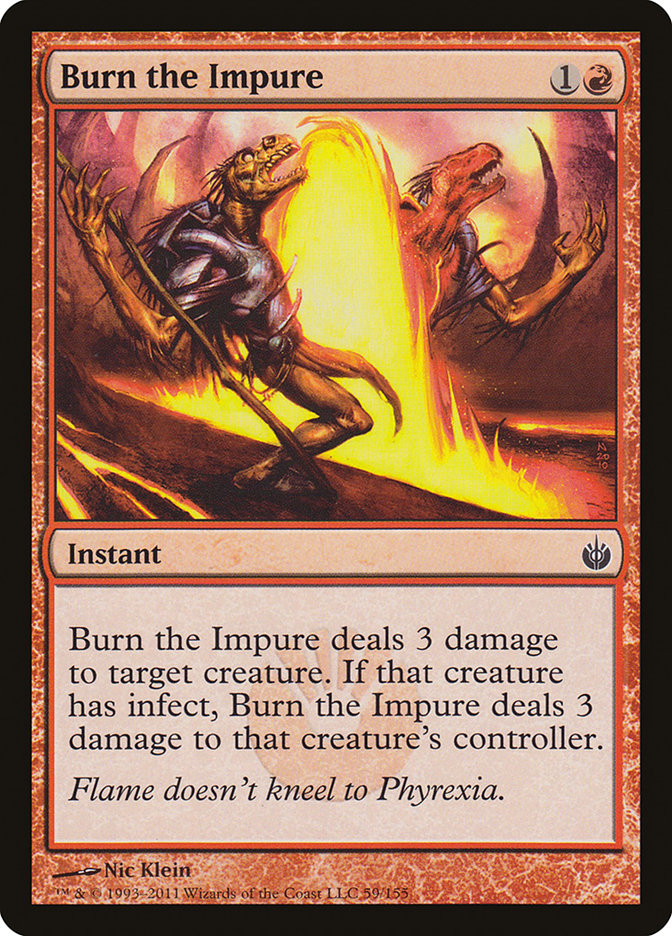 Card Scan of Burn the Impure | MBS