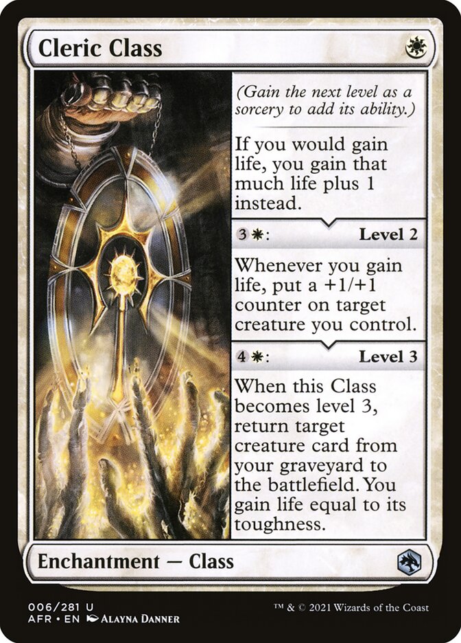 Card Scan of Cleric Class | AFR