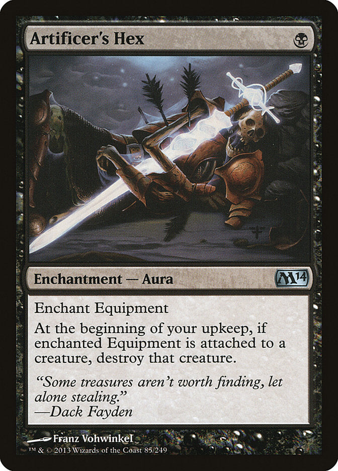 Card Scan of Artificer's Hex | M14