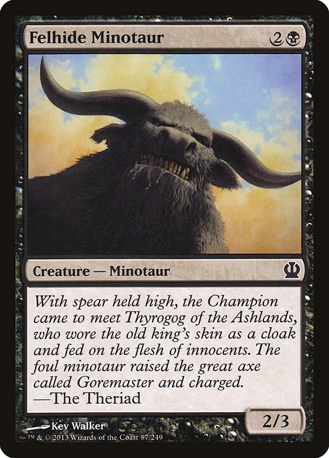 Card Scan of Felhide Minotaur | THS
