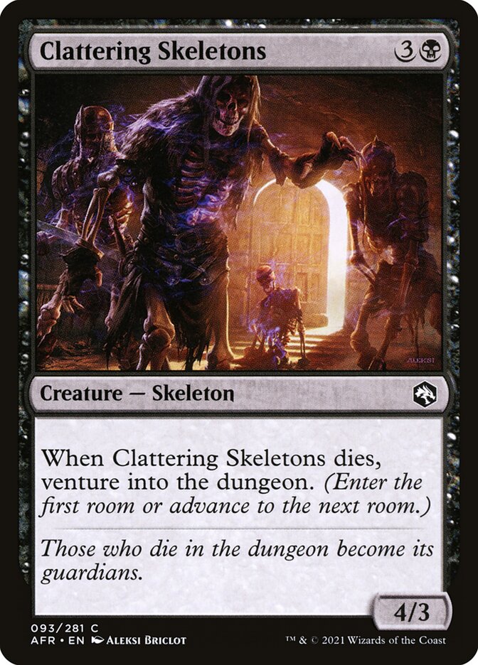 Card Scan of Clattering Skeletons | AFR